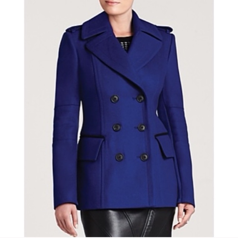 BCBGMaxAzria Blue Cobalt Wool Cashmere Coat
